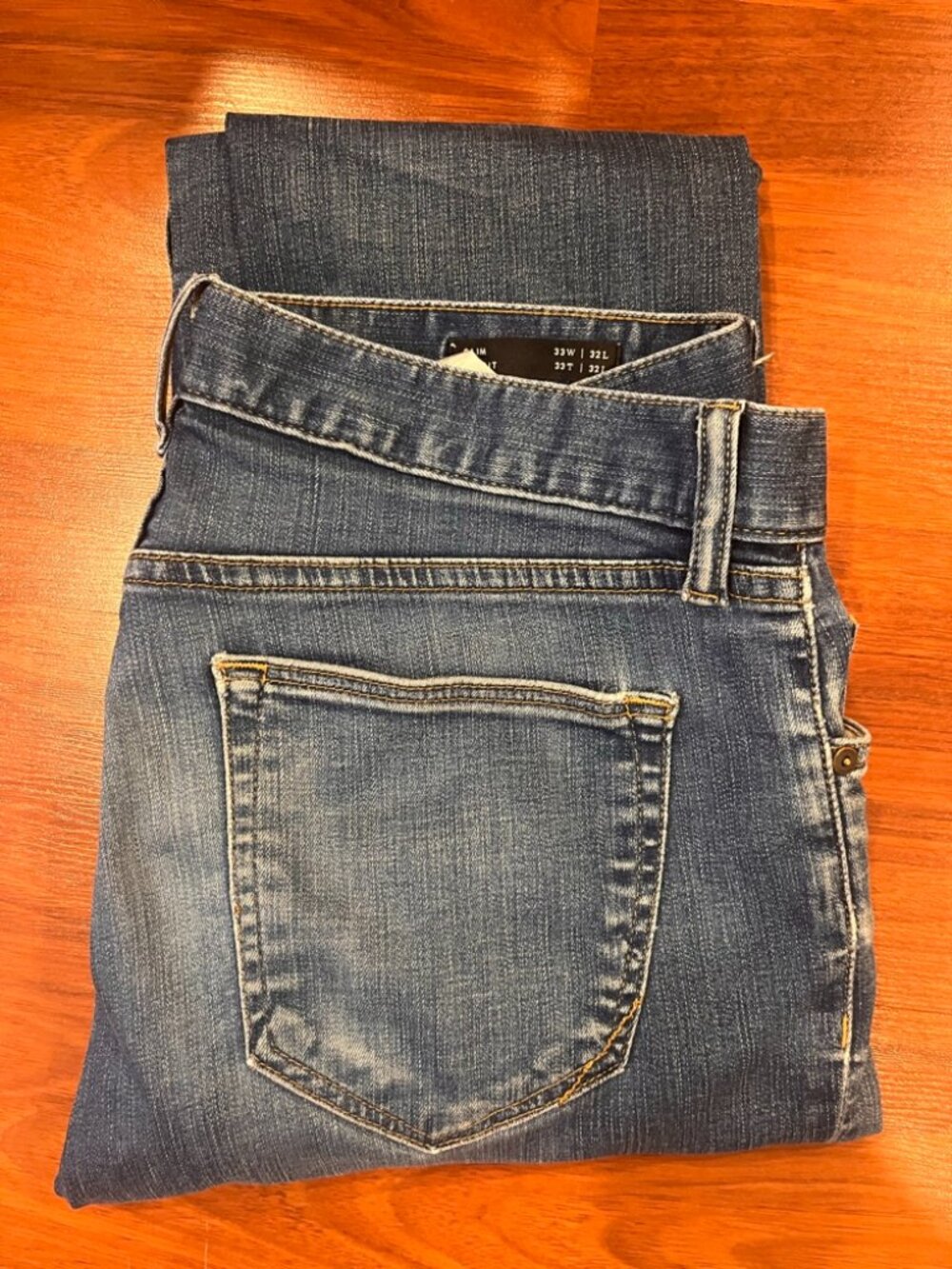 Banana Republic Mens Slim Fit Stretch Denim Jeans Medium Wash 33W x 32L